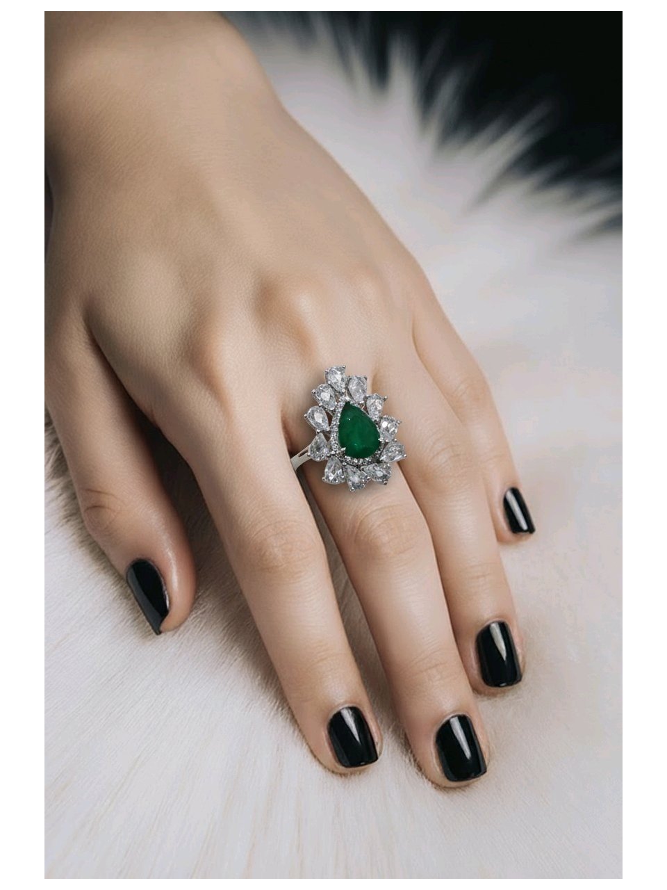 110001388772472 خاتم باللون الأخضر الملكي - Image 1