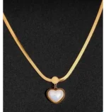 قلادة إيطالية ذهبية مع قلب لولو