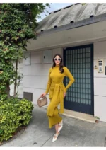 ⁦فستان تريكو برباط⁩ - الصورة ⁦2⁩