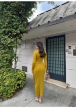 ⁦فستان تريكو برباط⁩ - الصورة ⁦3⁩