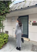 ⁦فستان تريكو برباط⁩ - الصورة ⁦5⁩