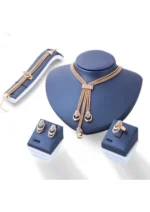 ⁦طقم مطلي بذهب عيار 18⁩ - الصورة ⁦2⁩