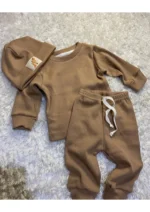 ⁦طقم قبعة قطنية مكون من 3 قطع للأطفال والرضع⁩ - الصورة ⁦5⁩