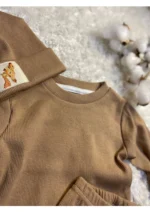 ⁦طقم قبعة قطنية مكون من 3 قطع للأطفال والرضع⁩ - الصورة ⁦6⁩