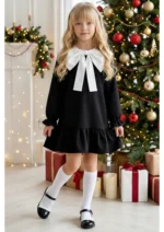 فستان بناتي أسود