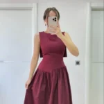 فستان عنابي