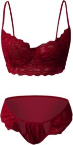 ⁦طقم لانجري احمر جذاب ومثير⁩ - الصورة ⁦2⁩