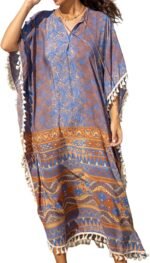 ⁦قفطان بتصميم دانتيل بشراشيب⁩ - الصورة ⁦4⁩