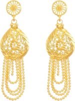 ⁦طقم مجوهرات بسلسلة طويلة مطلية بالذهب عيار 1 غرام للنساء⁩ - الصورة ⁦3⁩