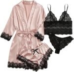 قميص نوم داخلي مع روب