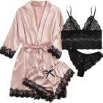 قميص نوم داخلي مع روب