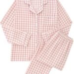 طقم بيجامة مقلم من قطعتين