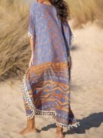 ⁦قفطان بتصميم دانتيل بشراشيب⁩ - الصورة ⁦5⁩