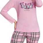 طقم بيجامة تركي مكون من قطعتين