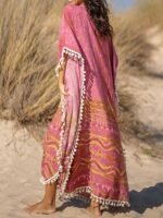 ⁦قفطان بتصميم دانتيل بشراشيب⁩ - الصورة ⁦2⁩