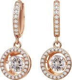 اقراط متدلية للنساء من المويسانيت عيار 0.8 قيراط