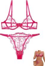 طقم لانجري شبكي شفاف جذاب