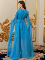 ⁦قفطان مغربي ازرق⁩ - الصورة ⁦5⁩