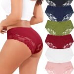 طقم سراويل داخلية بيكيني من الدانتيل 6 قطع