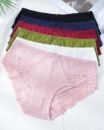 ⁦طقم سراويل داخلية بيكيني من الدانتيل 6 قطع⁩ - الصورة ⁦2⁩