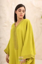 ⁦قفطان مغربي فاخر بتطريز تقليدي وحزام ذهبي أنيق⁩ - الصورة ⁦2⁩