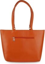 ⁦شنطة يد مبطنة مزينة بعقدة (فونكة) أنيقة – حقيبة كلاسيكية بمقبض ذهبي وأقسام متعددة⁩ - الصورة ⁦2⁩