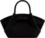Black Faux Suede Handbag - Image 3