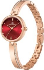 Kenneth Scott Women’s Watch – Rose Gold Design with a Royal Red Dial and Water Resistance - Image 2