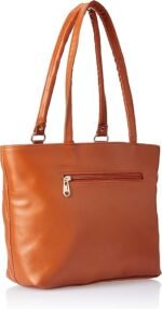 ⁦شنطة يد مبطنة مزينة بعقدة (فونكة) أنيقة – حقيبة كلاسيكية بمقبض ذهبي وأقسام متعددة⁩ - الصورة ⁦5⁩