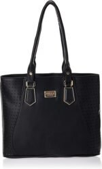 شنطة يد سوداء من الجلد الفاخر للعمل – حقيبة يومية واسعة بمقابض مزدوجة وتصميم منظم