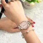 NIBOSI Women’s Rose Gold Diamond-Studded Watch – Japanese Quartz Movement with Calendar - Image 3