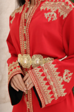 ⁦قفطان فاخر بتطريز راقٍ من قماش الكريب عالي الجودة⁩ - الصورة ⁦4⁩