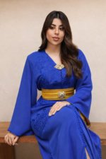 ⁦قفطان مغربي فاخر من الكريب⁩ - الصورة ⁦3⁩