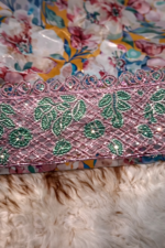 ⁦مخور حرير هندي مطرز بشغل سلاسل فاخر مع لمسات كريستال⁩ - الصورة ⁦7⁩