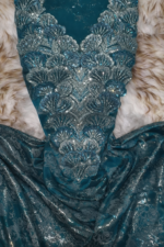 ⁦مخور حرير جاكرد طبيعي بلمعة فاخرة وتطريز ثلاثي الأبعاد فاخر⁩ - الصورة ⁦2⁩