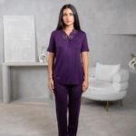 بيجامة صيفي مريحة - بنفسجي غامق