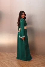 ⁦قفطان مغربي فاخر بكريب ناعم وتطريز مزدوج أنيق⁩ - الصورة ⁦4⁩