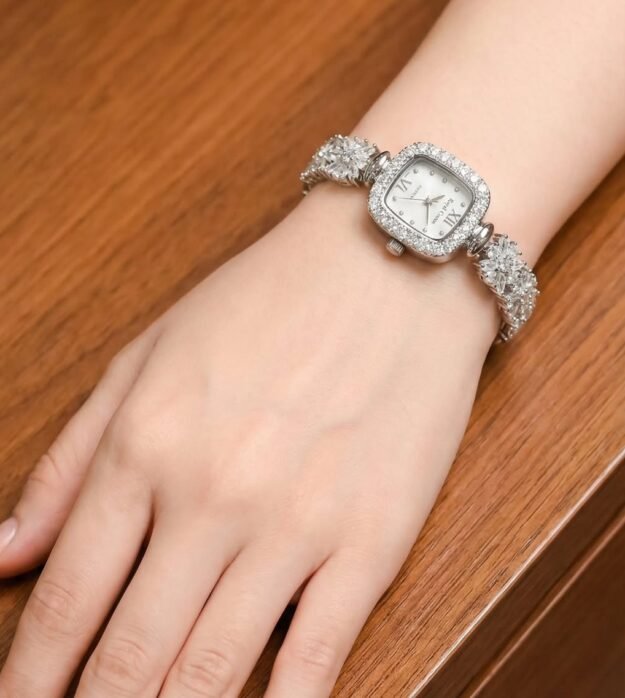 cropped-623506081_18041743565741393_1292977998515374441_n.jpg Luxury Women's Silver Watch Adorned with Crystals<br> - Image 1
