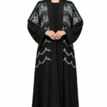 طقم عباية مطرزة داخلية فاخرة من قطعتين