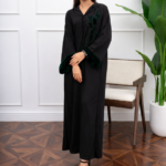 جلابية مغربية سوداء فاخرة