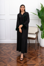 جلابية مغربية سوداء فاخرة