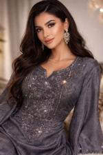 مخور حرير جوهرة ناعم بتطريز فاخر وكريستال لامع لإطلالة أنثوية راقية