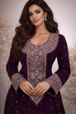 مخور حرير هندي فاخر بخفة راقية وتطريز مرصع بالكريستال