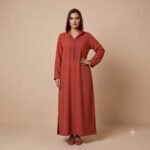 ⁦جلابية أنيقة بتصميم مغربي /بغطاء رأس⁩ - الصورة ⁦3⁩