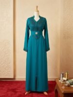 ⁦قفطان مغربي كلاسيك بحزام خصر مزين⁩ - الصورة ⁦5⁩
