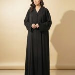 Modern Black Abaya With Sheila Rhinestone Details Elegant Modest Fashion