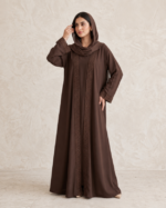 Women's Premium 3-Piece Abaya Set with Lace Border, Inner Dress & Hijab